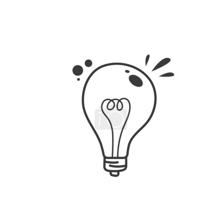 Illustration for Light bulb doodle concept design vector element template web - Royalty Free Image