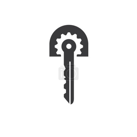 clave reparación y servicio icono vector concepto diseño plantilla web