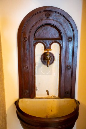 Photo for Decoration in Neuschwanstein Castle, Germany, exquisite and elegant washbasin - Royalty Free Image