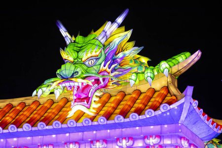 Foto de El animado festival de la linterna en Taipei, Taiwán (2023 02 04, Taipei, Taiwán) - Imagen libre de derechos