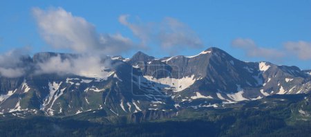 Photo for Gassenhorn and Faulhorn seen from Planalp, Brienz. Summer scene in the Swiss Alps. - Royalty Free Image