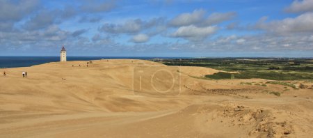 Photo for Rubjerg Knude, big sand dune at the west coast of Denmark. - Royalty Free Image