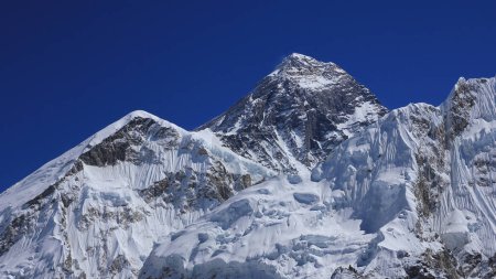 Sommet du monde Mont Everest, également appelé Sagarmatha à partir de Kala Patthar, Népal.