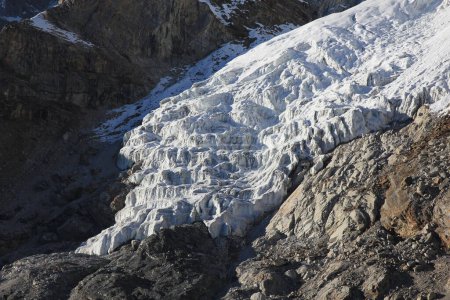 Detail of a glacier seen from Kala Patthar, Nepal.
