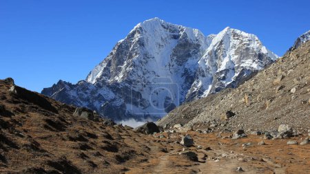 Photo for High Mountains Tobuche and Tabuche seen from Lobuche, Nepal. - Royalty Free Image
