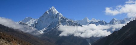 Mount Ama Dablam seen from Dzongla, Nepal.