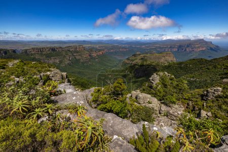 The view of Three Rondavels from Mariepskop South Africa