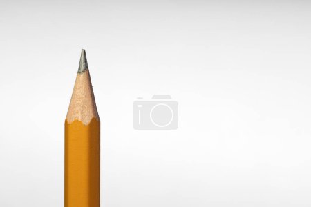 Téléchargez les photos : Perte de la pointe d'un crayon en bois sur fond blanc - en image libre de droit