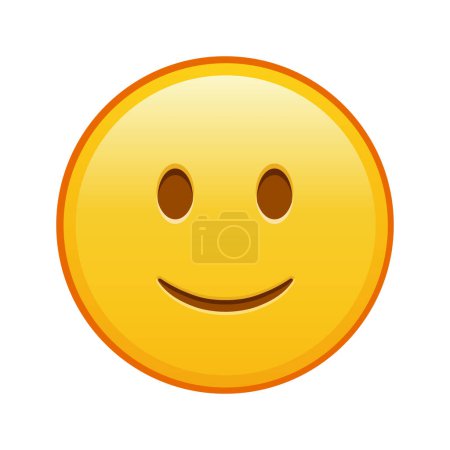 Ilustración de Cara ligeramente sonriente Gran tamaño de la sonrisa amarilla emoji - Imagen libre de derechos