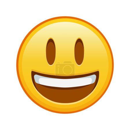 Smiling face with open mouth Large size of yellow emoji smile
