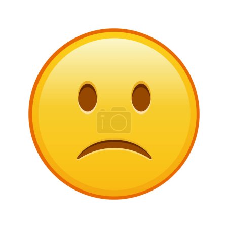 Illustration for Slightly frowning face Large size of yellow emoji smile - Royalty Free Image