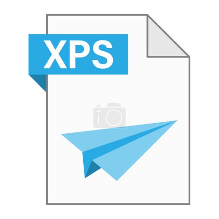 Ilustración de Diseño plano moderno del icono del archivo XPS para la web - Imagen libre de derechos