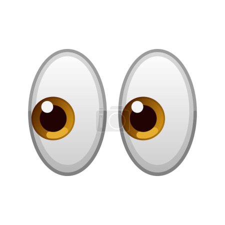 Illustration for Big eyes Large size icon for emoji smile - Royalty Free Image