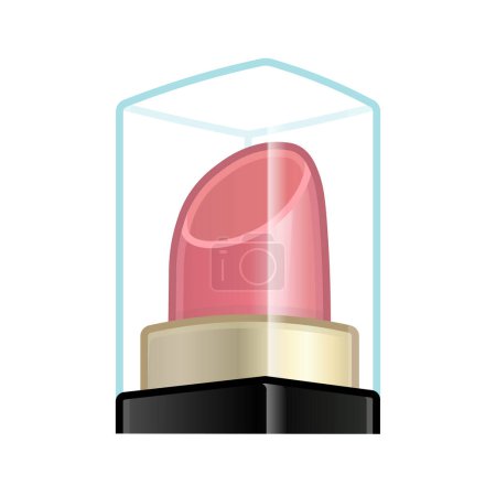Illustration for Red pomade for women lips Large size icon for emoji smile - Royalty Free Image