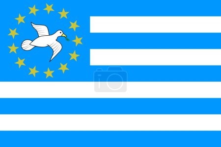 Illustration for Federal Republic of Southern Cameroons flag simple illustration for independence day or election - Royalty Free Image