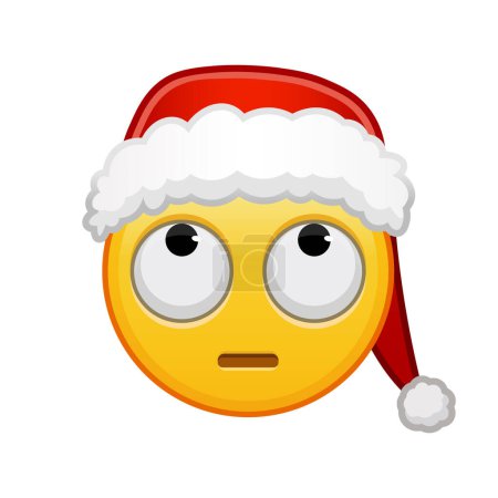 Christmas face with rolling eyes Large size of yellow emoji smile