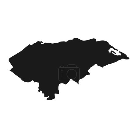 Ilustración de Mapa de Honduras altamente detallado con bordes aislados en el fondo - Imagen libre de derechos