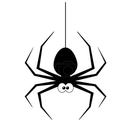 Téléchargez les illustrations : Illustration simple de l'araignée pour Happy Halloween Day - en licence libre de droit