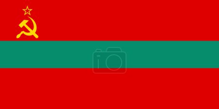 Ilustración de Bandera de Transnistria ilustración sencilla para el día de la independencia o las elecciones - Imagen libre de derechos