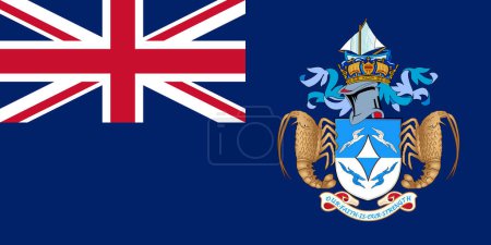 Téléchargez les illustrations : Drapeau Tristan da Cunha illustration simple pour la fête de l'indépendance ou l'élection - en licence libre de droit
