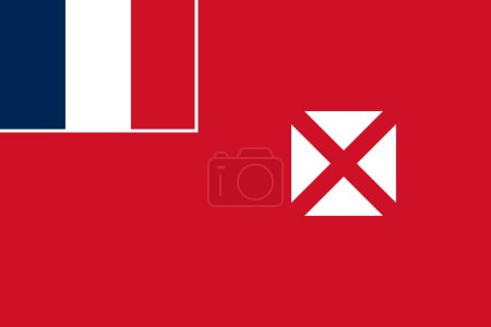 Ilustración de Wallis y Futuna bandera ilustración simple para el día de la independencia o la elección - Imagen libre de derechos