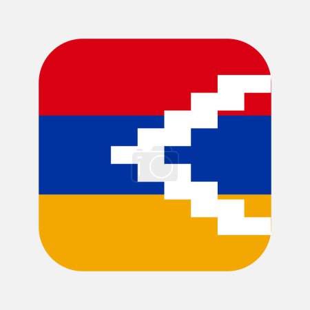 Ilustración de Artsakh bandera ilustración simple para el día de la independencia o la elección - Imagen libre de derechos