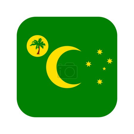 Ilustración de Bandera de las Islas Cocos ilustración sencilla para el día de la independencia o las elecciones - Imagen libre de derechos