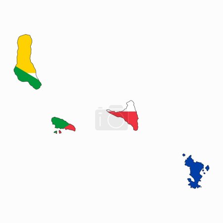 Téléchargez les illustrations : Drapeau des Comores illustration simple pour la fête de l'indépendance ou l'élection - en licence libre de droit