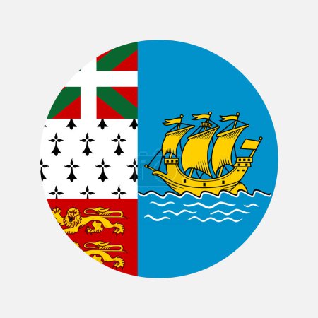 Téléchargez les illustrations : Drapeau Saint-Pierre-et-Miquelon illustration simple pour la fête de l'indépendance ou l'élection - en licence libre de droit
