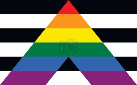 Téléchargez les illustrations : Hétéro allié fierté drapeau Identité sexuelle fierté drapeau - en licence libre de droit