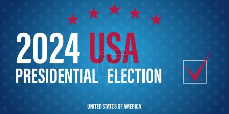 Élection présidentielle aux États-Unis Bannière ou bouton de vote Affiche électorale