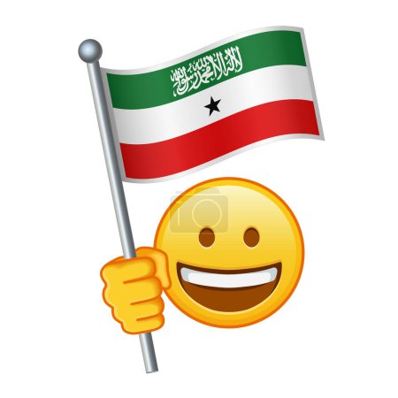Emoji mit Somaliland-Flagge Großes gelbes Emoji-Lächeln