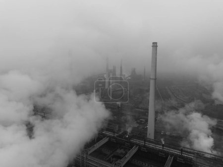 Photo for Ruhr area, Heavy industrial area near Dusseldorf. Coal mines, blast furnaces, steel mills, German industrial engineering and steel production. - Royalty Free Image