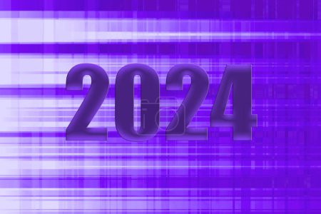 Foto de Año Nuevo futuro 2024 concept.Abstract hipnóticos psicadelic púrpura patrón de textura ondulada de color. Blanco y púrpura bonito fondo abstracto. - Imagen libre de derechos