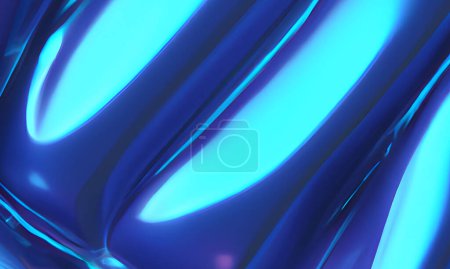 Photo for Ocean Blue Liquid Background. Abstract plastic for social media - Royalty Free Image