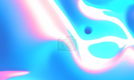 Photo for Ocean Blue Liquid Background. Abstract plastic for social media - Royalty Free Image