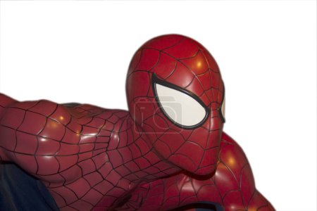 Téléchargez les photos : Angleterre, Londres. Vers 20 h 01. 2024. Statue Spiderman de Madame Tussauds à Londres - en image libre de droit