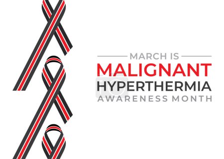March is Malignant hyperthermia Awareness Month background design.