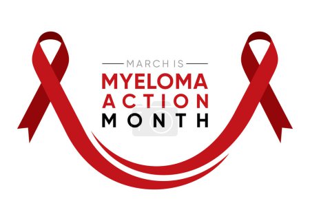 March is Myeloma action Awareness Month background design.