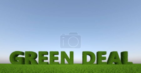 green deal concept of european union - 3d illustration