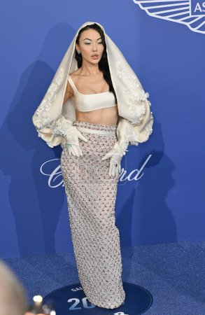 Photo for ANTIBES, FRANCE. May 25, 2023: Halsey arrives at the amfAR Gala Cannes - Royalty Free Image