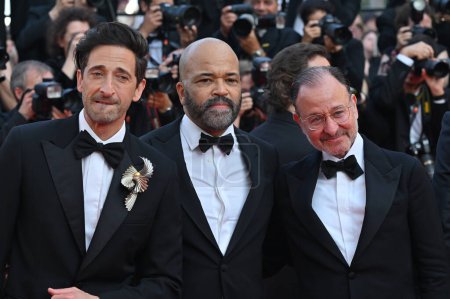 Photo for CANNES, FRANCE. May 23, 2023: Adrien Brody, Jeffrey Wright & Fisher Stevens at the premiere for Asteroid City at the 76th Festival de Cannes - Royalty Free Image