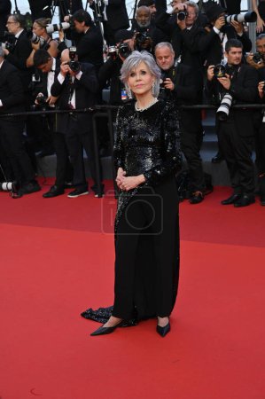 Foto de CANNES, FRANCIA 27 de mayo de 2023: Jane Fonda en la Gala de Clausura del 76º Festival de Cannes - Imagen libre de derechos