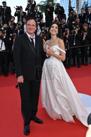 Photo for CANNES, FRANCE. May 27, 2023: Quentin Tarantino and Daniella Pick at the Closing Gala of the 76th Festival de Cannes - Royalty Free Image