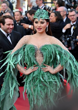 Photo for CANNES, FRANCE. May 22, 2023: Urvashi Rautela at the premiere for Club Zero at the 76th Festival de Cannes - Royalty Free Image