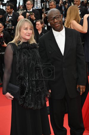 Photo for CANNES, FRANCE. May 18, 2023: Bianca Stigter and Steve McQueen at the premiere of Indiana Jones and the Dial of Destiny at the 76th Festival de Cannes - Royalty Free Image