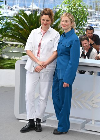 Photo for CANNES, FRANCE. May 27, 2023: Alice Rohrwacher and Alba Rohrwacher at the photocall for La Chimera at the 76th Festival de Cannes - Royalty Free Image