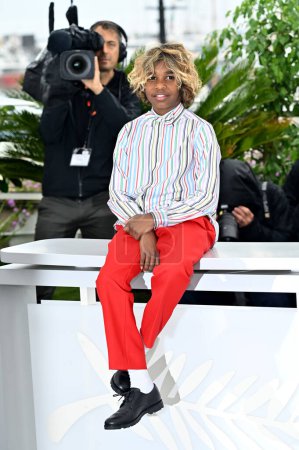 Photo for CANNES, FRANCE. May 19, 2023: Aswan Reid at the photocall for The New Boy at the 76th Festival de Cannes - Royalty Free Image