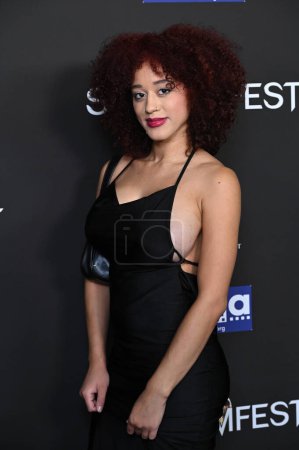 Photo for LOS ANGELES, CA. October 10, 2023:  Stormi Maya at the premiere for Divinity at Screamfest LA at the TCL Chinese Theatre, Hollywood - Royalty Free Image
