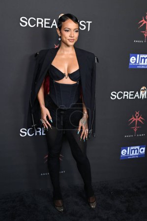 Photo for LOS ANGELES, CA. October 10, 2023:  Karrueche Tran at the premiere for Divinity at Screamfest LA at the TCL Chinese Theatre, Hollywood - Royalty Free Image